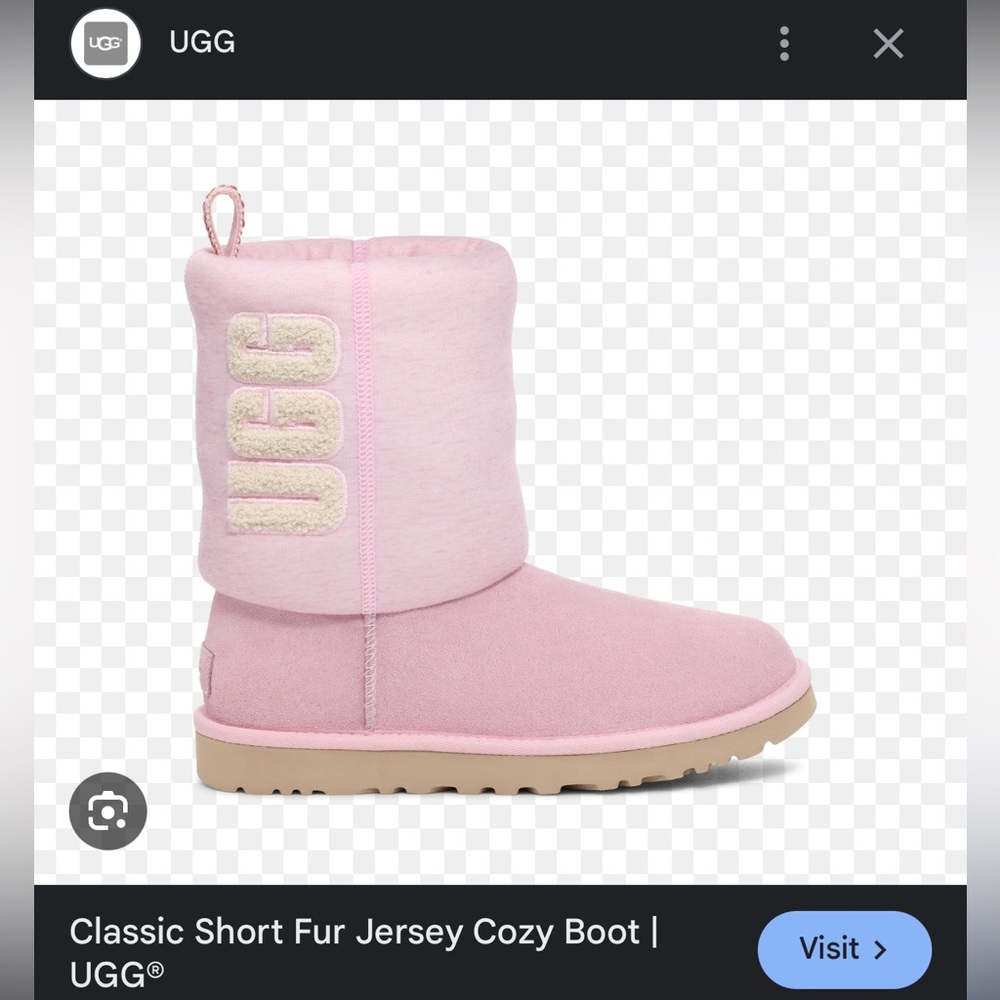 UGG Womens Classic Short Fur Jersey Cozy